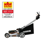 Worx 80V 51 cm Rasenmäher, 179 cm³ vergleichbare Leistung, mäht bis zu 1.200 m², Radantrieb, Stahlgehäuse, bürstenloser Motor, 4× 4,0 Ah Akkus enthalten, PowerShare