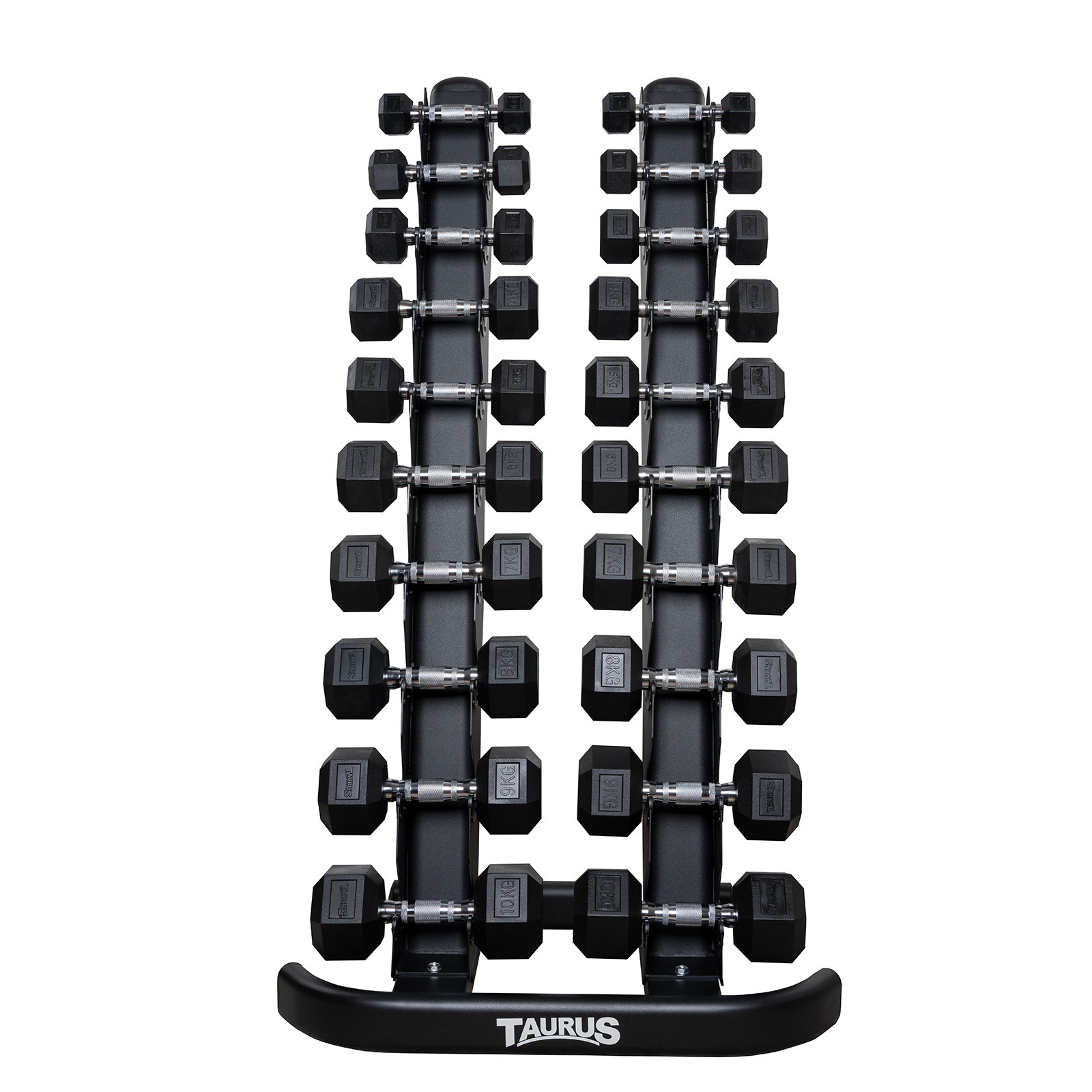 Taurus TPE-Hexagon Hantel-Set 1–10 kg inkl. Hantelständer Taurus TPE-Hexagon Hantel-Set 1–10 kg inkl. Hantelständer – Bild 1